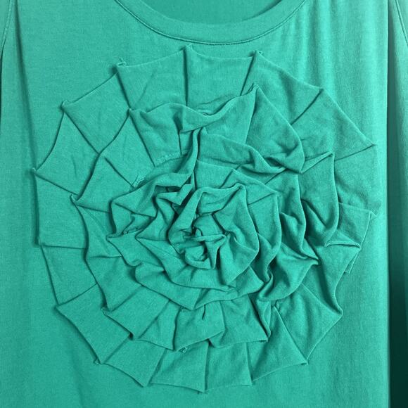 Kate Spade Kelly Green Rosette Embellished Tank Top - Women’s Size Medium - Picture 3 of 6
